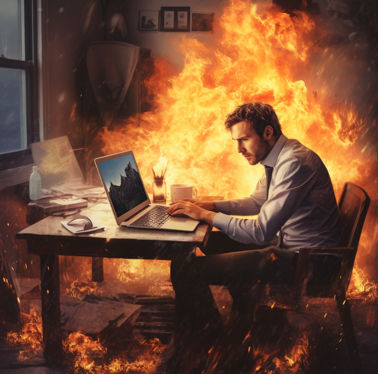 A visual representation of the three stages of founder burnout, showing the transition from excitement to exhaustion